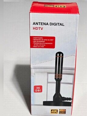 Digital HDTV Antenna 4K Ultra HD 1080P Indoor/Outdoor Magnetic Base 360° Signal